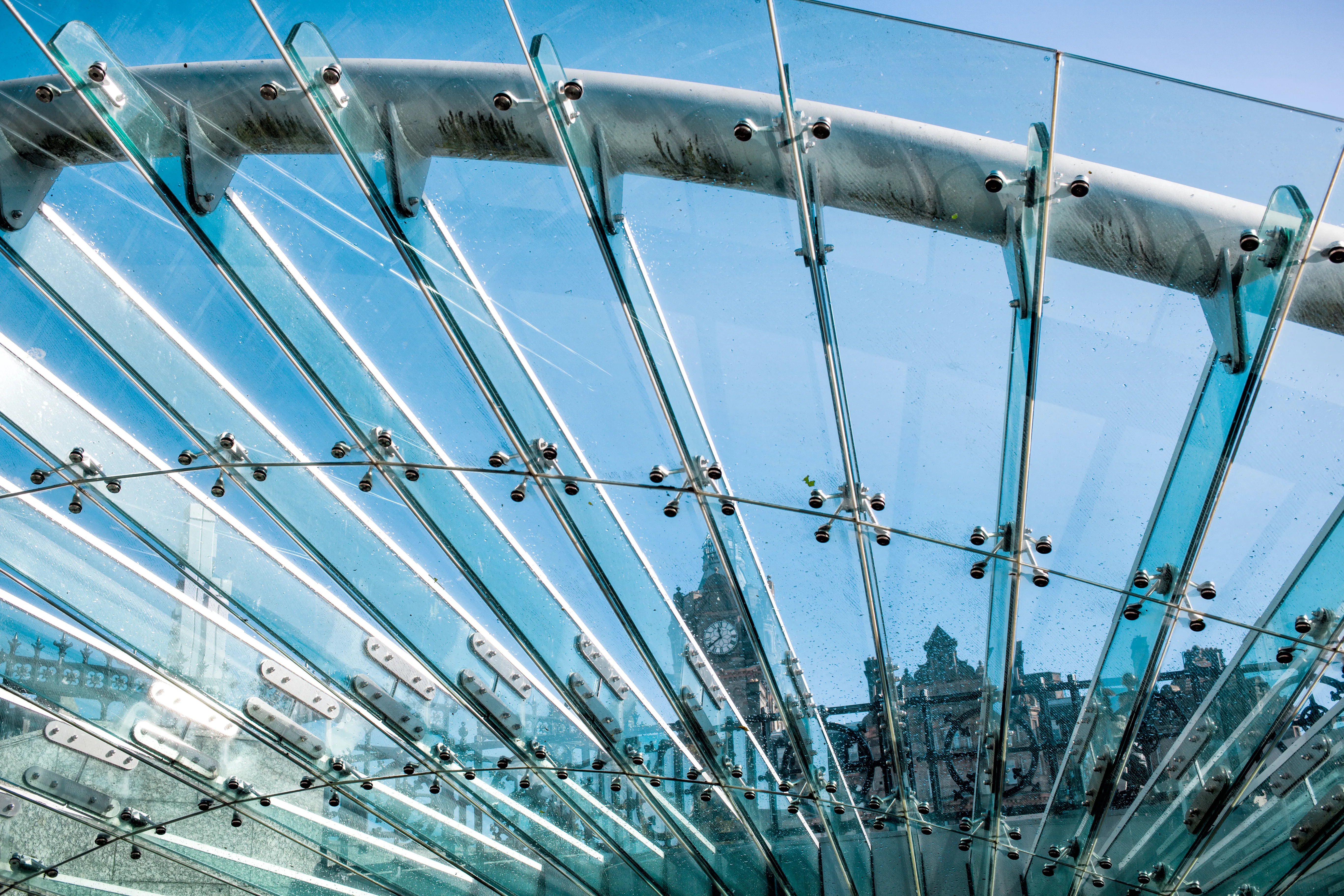 glass and metal construction